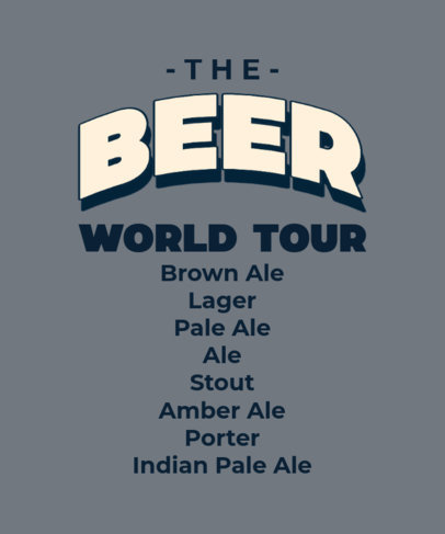 Back T-Shirt Design Maker Featuring a Parody World Tour Theme