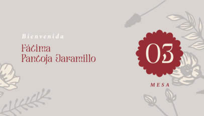 Wedding Guest Place Card Generator Featuring Botanic Graphics