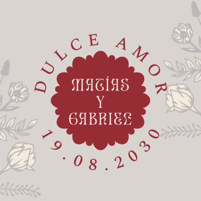 Floral Sticker Generator for an LGBT Wedding Party