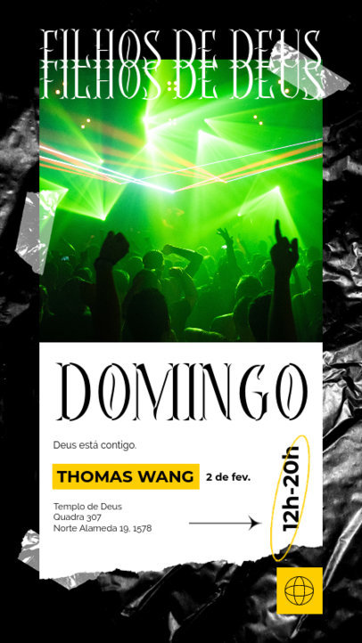 Instagram Story Template Featuring an Event Date for a Christian Church 5887g-el1