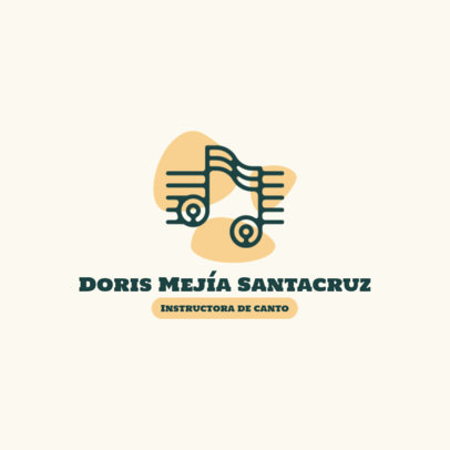 Online Logo Creator with a Musical Note Icon for a Singing Instructor 