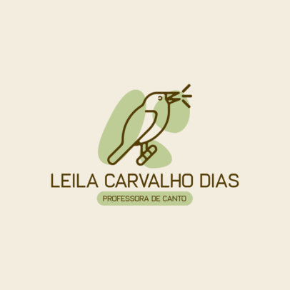 Logo Generator for a Singing Professor Featuring a Bird Graphic