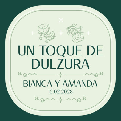 LGBT Sticker Design Generator for a Wedding Celebration