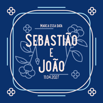 Save-the-Date Instagram Post Creator for a Wedding Announcement