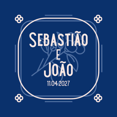 Save-The-Date Logo Creator Featuring a Wedding Announcement