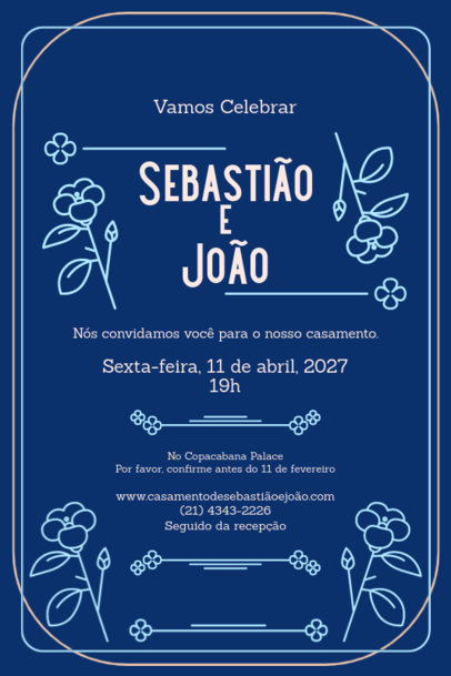 Floral Invitation Creator for an LGBT-Themed Wedding