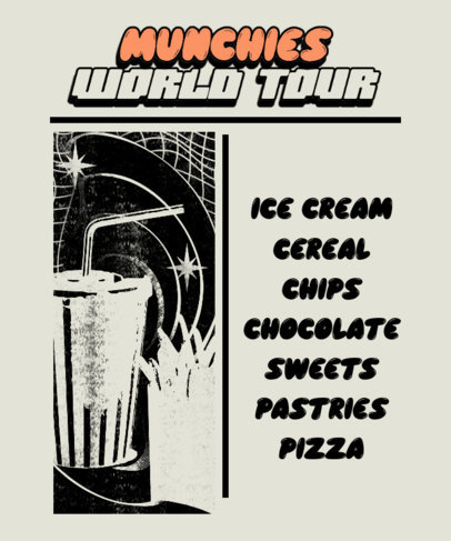 Back T-Shirt Design Maker for a Fake Muchies World Tour 