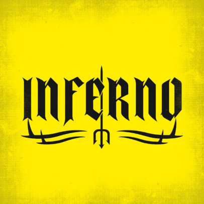 Logo Maker with a Blackletter Font for a Rock Band 5611e