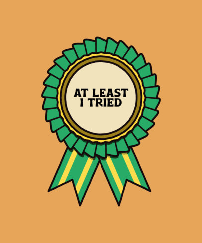 T-Shirt Design Maker Featuring Illustrated Awards with Funny Quotes