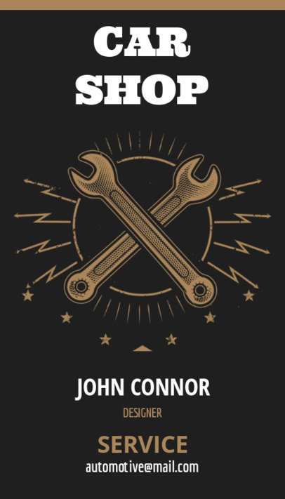 Vertical Automotive Business Card Maker