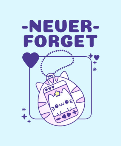 T-Shirt Design Maker with a Retro Gaming Device Inspired by Tamagotchi 5286d