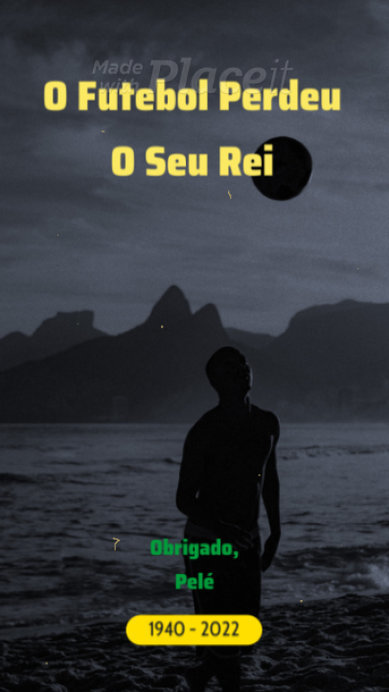 Instagram Story Video Template With a Soccer Theme in Commemoration of Pelé