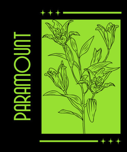 Streetwear T-Shirt Design Creator With Flower Graphics 