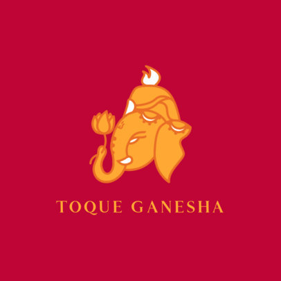 Logo Template for an Indian Apparel Store with a Ganesh Graphic