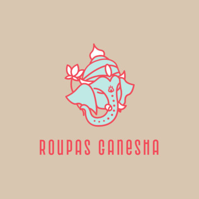 Logo Creator with a Ganesh Symbol for an Apparel Brand