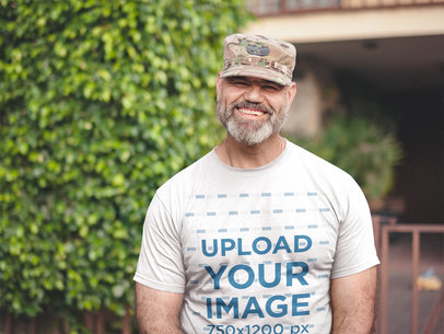T-Shirt Mockup to Display Veteran Shirt Designs