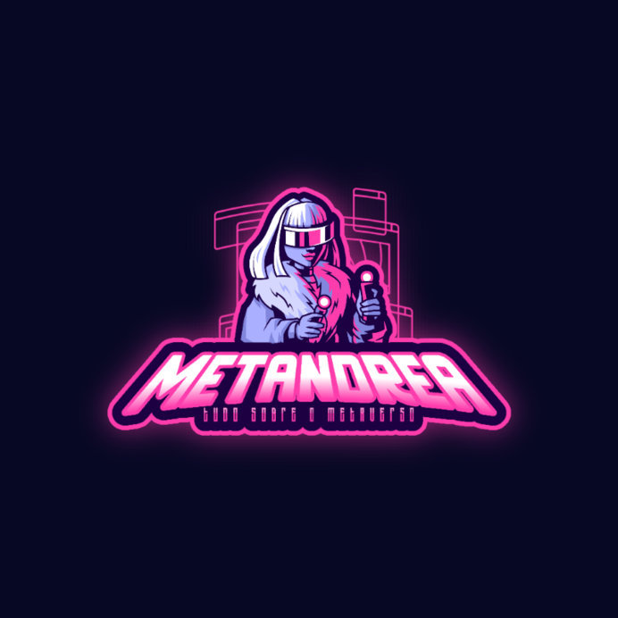 Gaming Logo Creator Featuring a VR-Themed Character