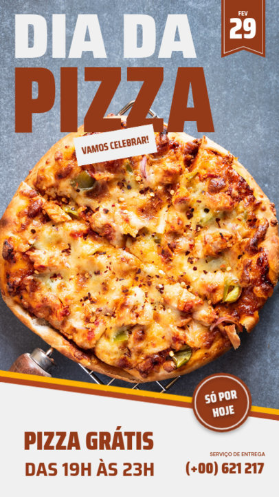 Instagram Story Generator for a Special Free Pizza Promo