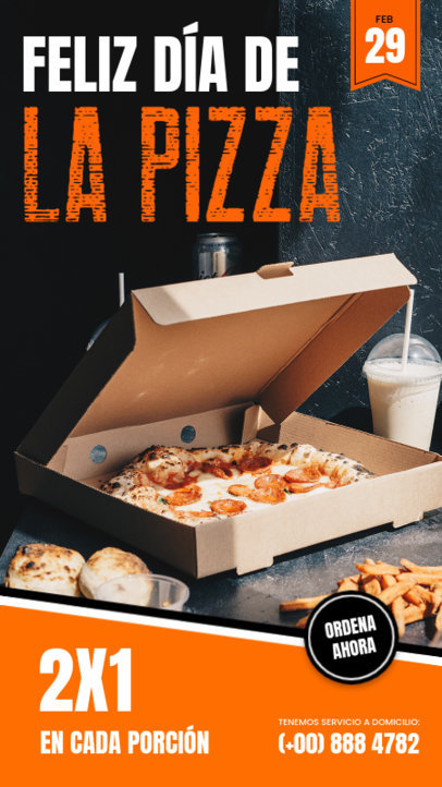 Instagram Story Template with a Pizza Day-Themed Sale