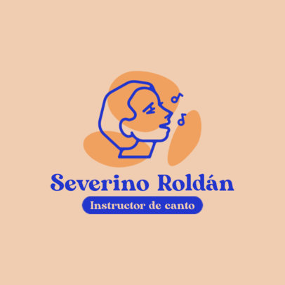 Logo Generator for a Vocal Coach with a Singing Person Graphic