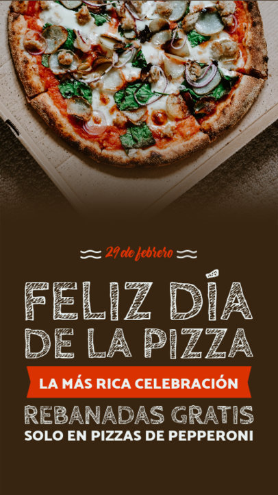 National Pizza Day Instagram Story Creator With a Free-Slice Promo