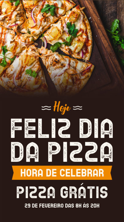 Instagram Story Maker Featuring a Free Promo for Pizza Day