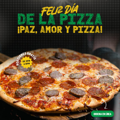 Promo Instagram Post Creator for a Pizza Day Ad