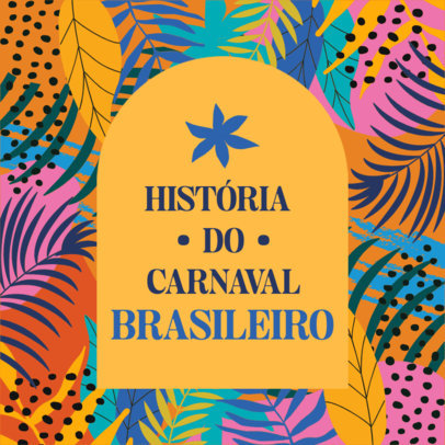 Instagram Post Template for a Brazilian Carnival History-Themed Carousel