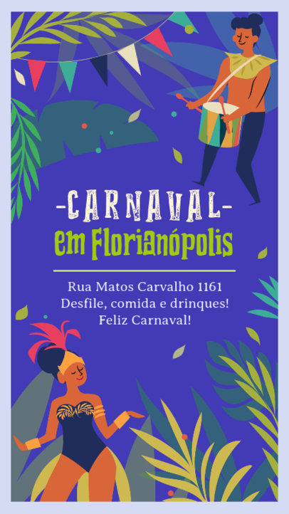 Brazilian Fest Instagram Story Creator to Promote a Carnival
