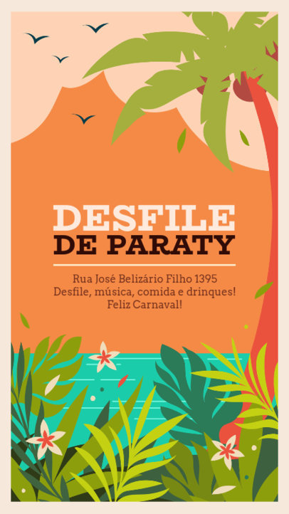 Parade-Themed Instagram Story Template for a Brazilian Carnival
