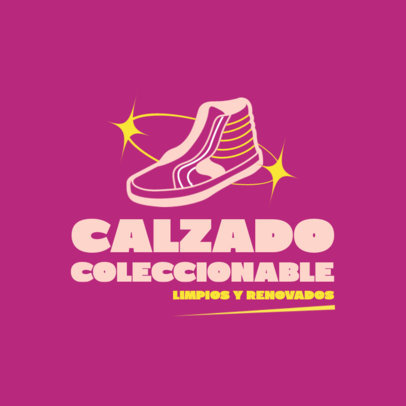 Online Logo Creator for a Shoe Cleaning Service with a High Sneaker Icon