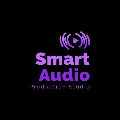 Professional Recording and Production Studio Logo Maker 5628f