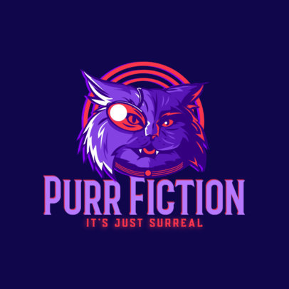 Gaming Logo Creator Featuring a Cat Inspired by Stray 5494b