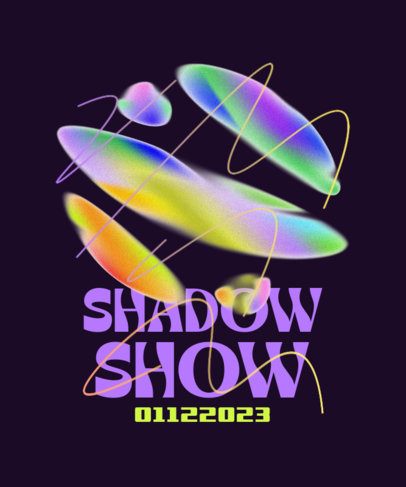 T-Shirt Design Maker Featuring Psychedelic Bubble Shapes