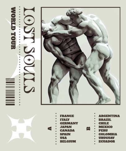 T-Shirt Design Maker Featuring AI-Generated Images for Musical Bands Tour Merch