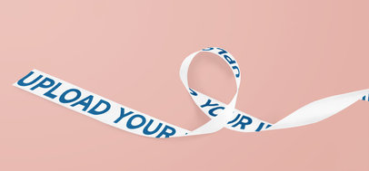 Mockup of a Ribbon Lying on a Colorful Surface m31292 r-el2