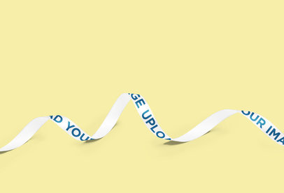 Mockup of a Ribbon Placed on a Customizable Background m31291 r-el2