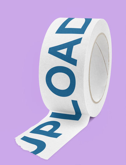 Mockup of a Branding Tape Placed on a Customizable Backdrop