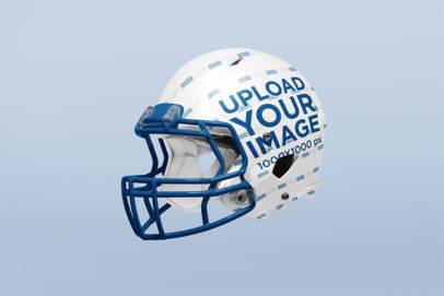 Mockup of a Football Helmet Placed on a Colorful Surface m31810 r-el2