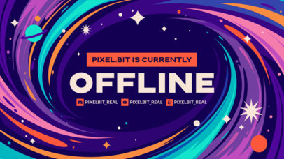 Offline Twitch Banner Maker Featuring Liquid-Color Graphics 5318