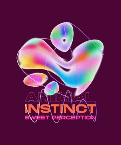 T-Shirt Design Generator Featuring Gradient Bubbles and a Quote