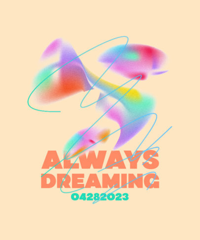 Psychedelic T-Shirt Design Maker Featuring a Quote and Colorful Graphics