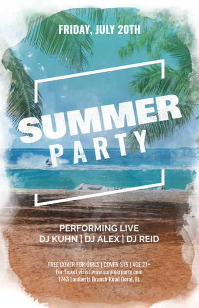 Online Flyer Maker for a Summer Party