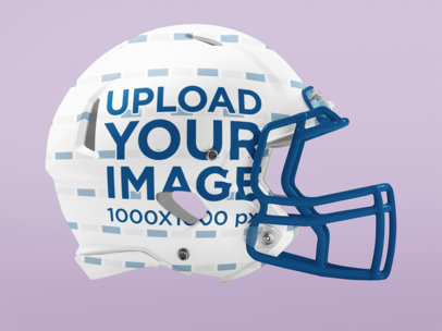 Football Helmet Mockup Featuring a Colorful Backdrop