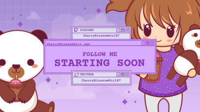 Kawaii Twitch Screen Generator With a Starting-Soon Message