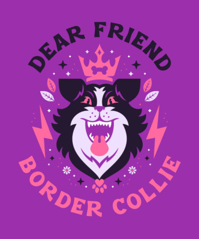 T-Shirt Design Maker Featuring Illustrated Dog Graphics with Quotes