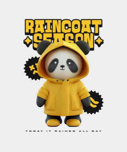 T-Shirt Design Generator Featuring an AI-Generated 3D Panda in a Coat 5943b