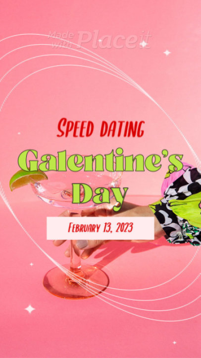 Instagram Story Video Maker with a Speed Dating Theme for Galentine's Day