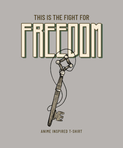 Attack on Titan-Inspired T-Shirt Design Template with a Rustic Weapon Illustration