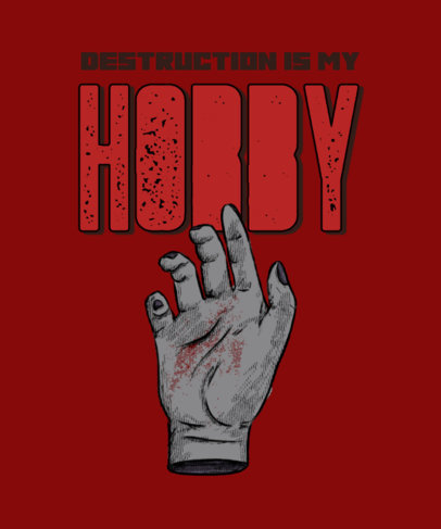 T-Shirt Design Maker with a My Hero Academia-Inspired Severed Hand Illustration 5647h